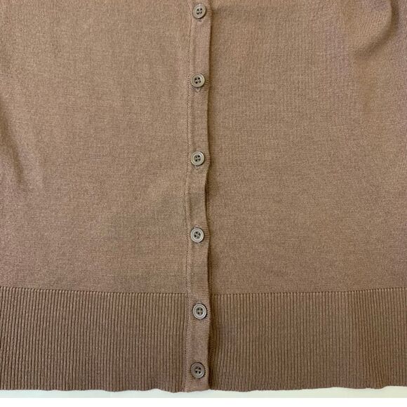 14th & Union Moca Cocoa Short length Knit Cardigan 3/4 Sleeve size S - Picture 5 of 10